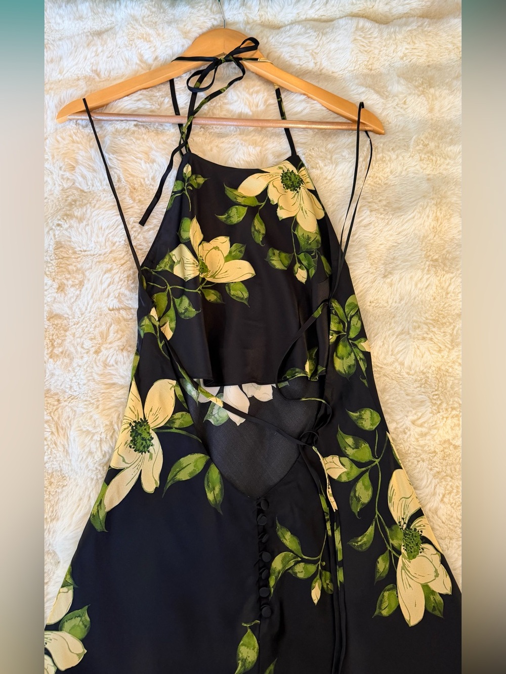 Reformation Jennis Silk Dress In Mood For Love, NWOT, NEVER WORN, NO FLAWS. - Picture 14 of 15